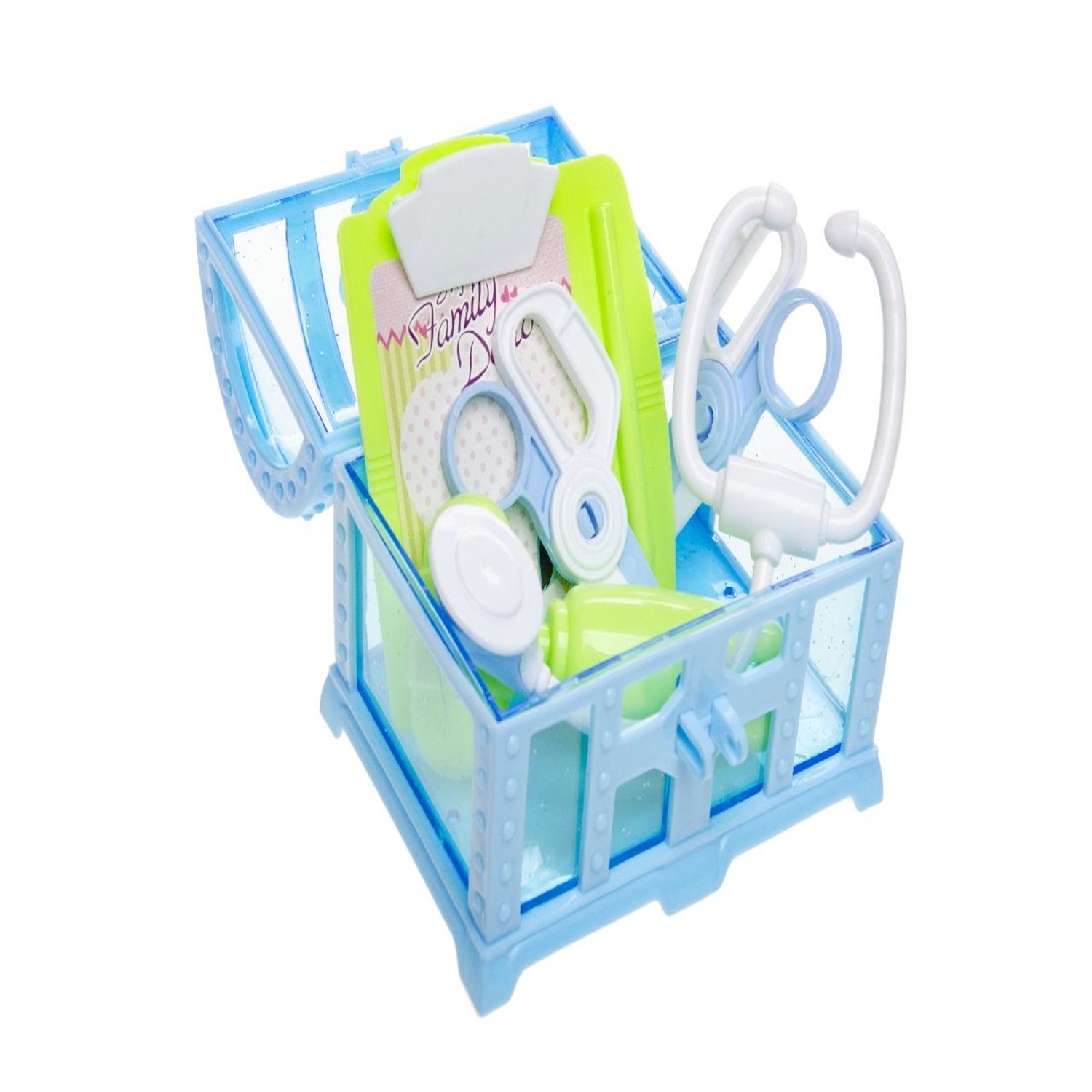 Lg-Imports Doctor Treasure Chest With Padlock And Medical Accessories - White