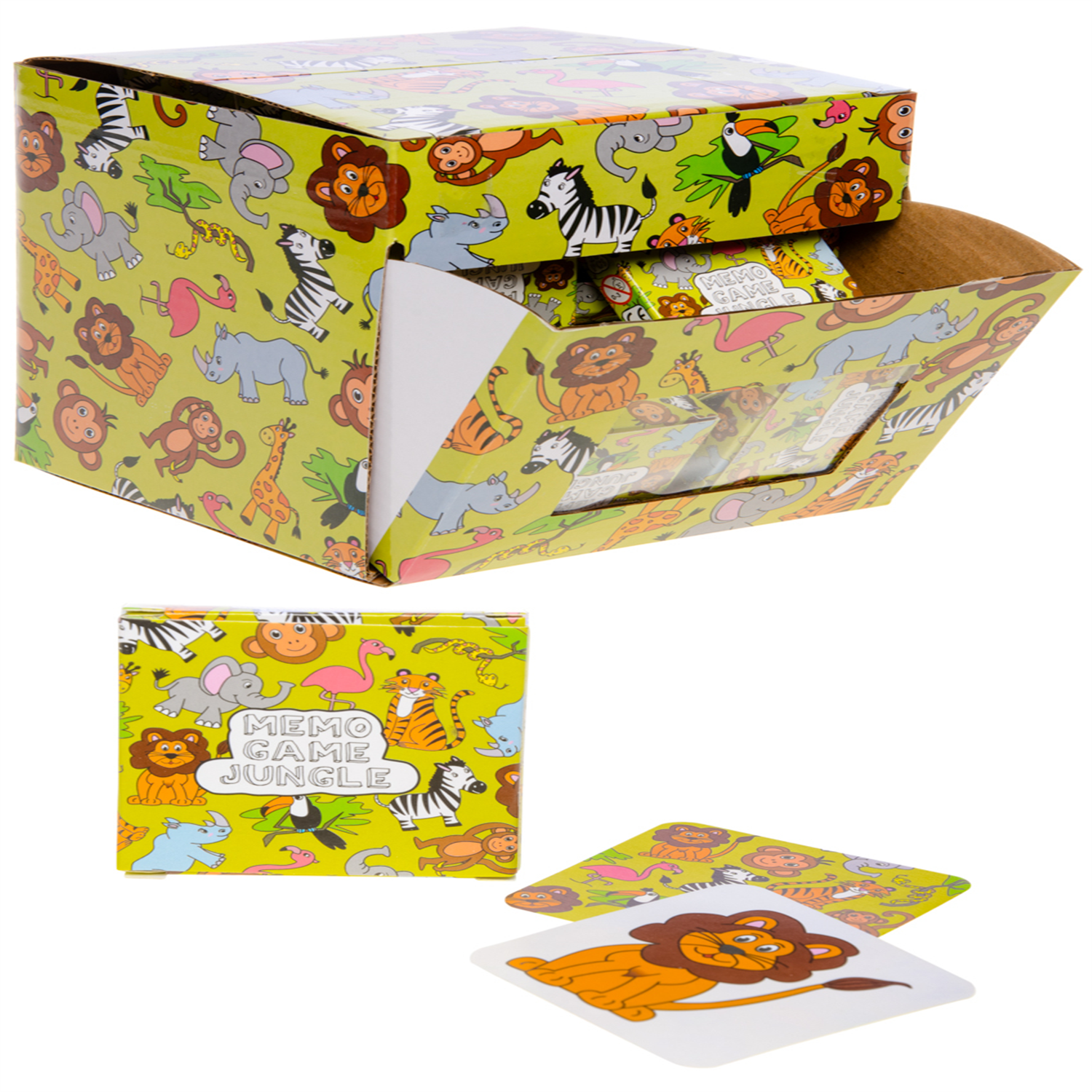 Wild Animals Mini Memory Game 28 Cards - Memo Matching Cards Party Bag Filler - Image 2