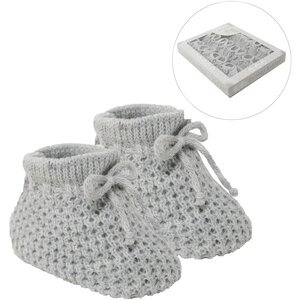 Acrylic Baby Bootees - Grey