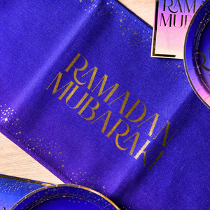 Peacock Supplies Ramadan Table Runner - Purple & Gold