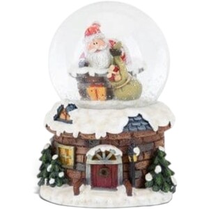 Santa Stuck in Chimney Colour Change Christmas Snowglobe