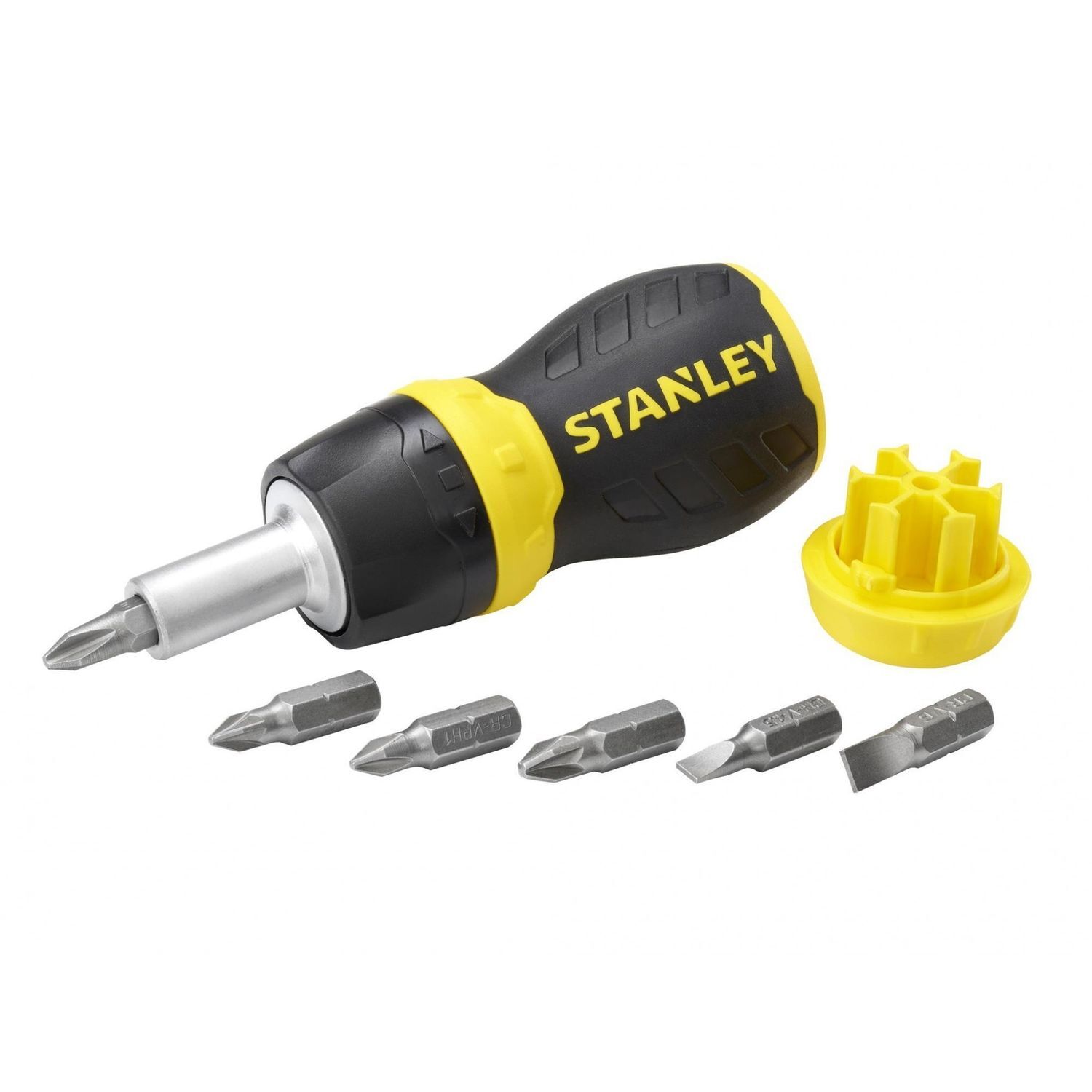Stanley Hand Tools Multibit Ratchet Stubby & Bits - Multi Colour