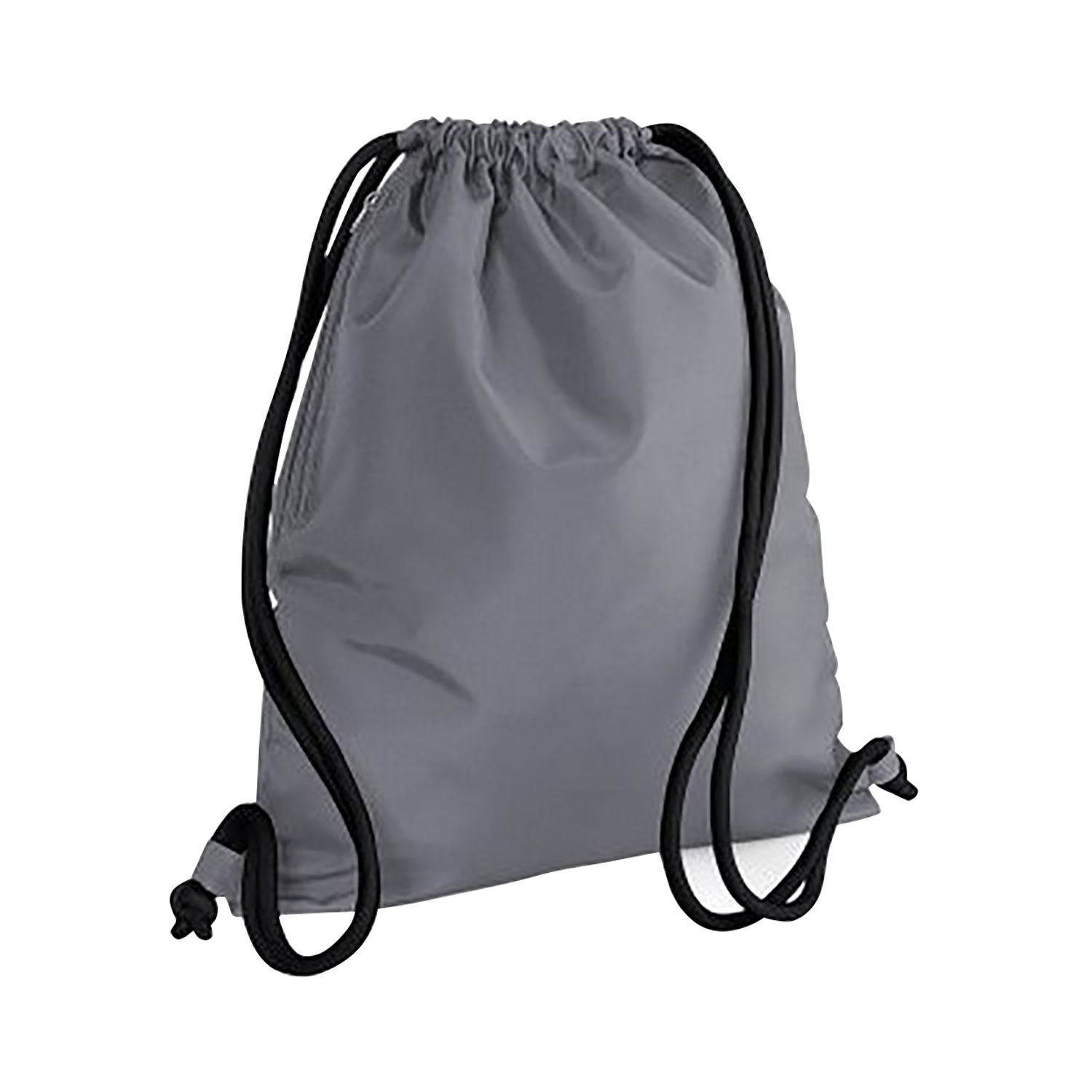 Bagbase Icon Drawstring Bag/Gymsac (Pack Of 2) A - Graphite Grey/Black