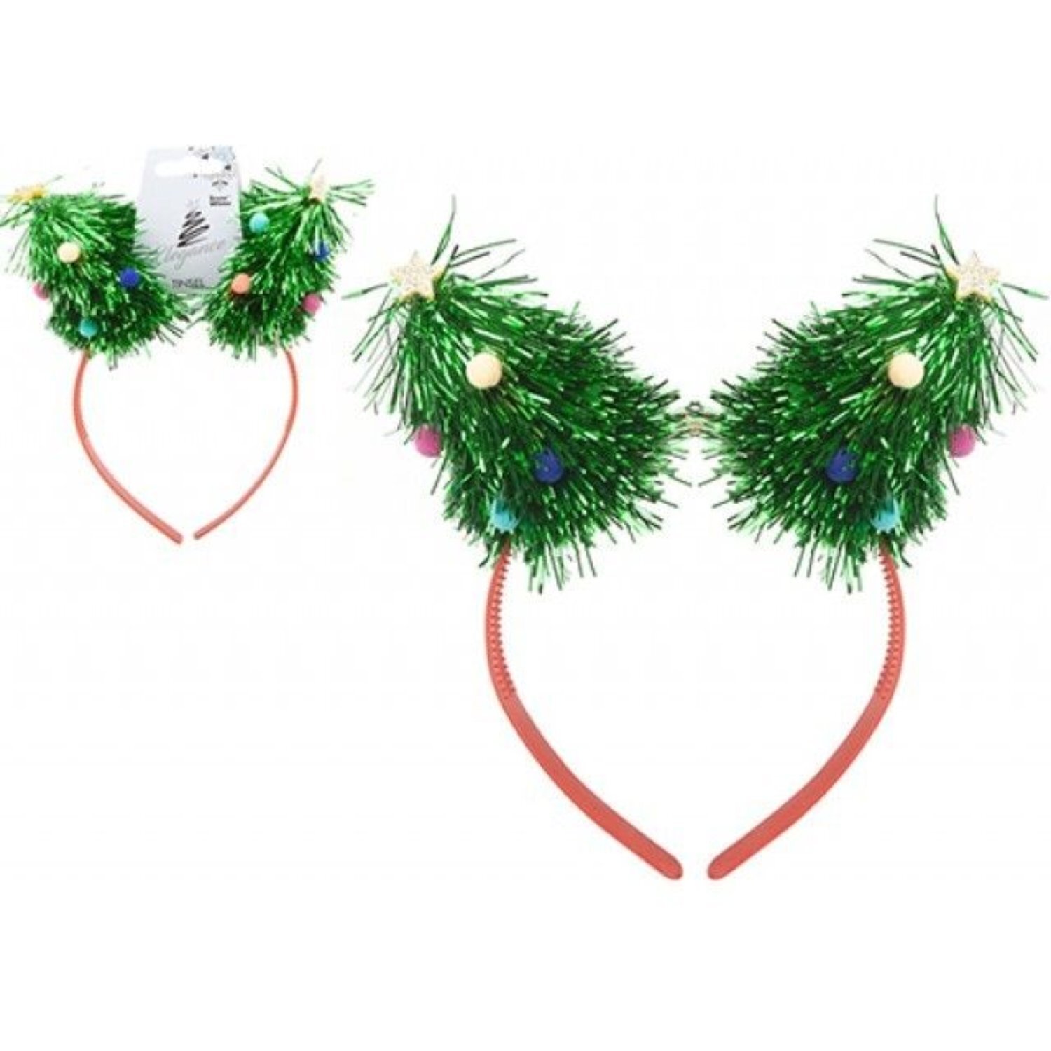 Kdmd Unisex Green Tinsel Trees Headband 6 Pack In - Image 6
