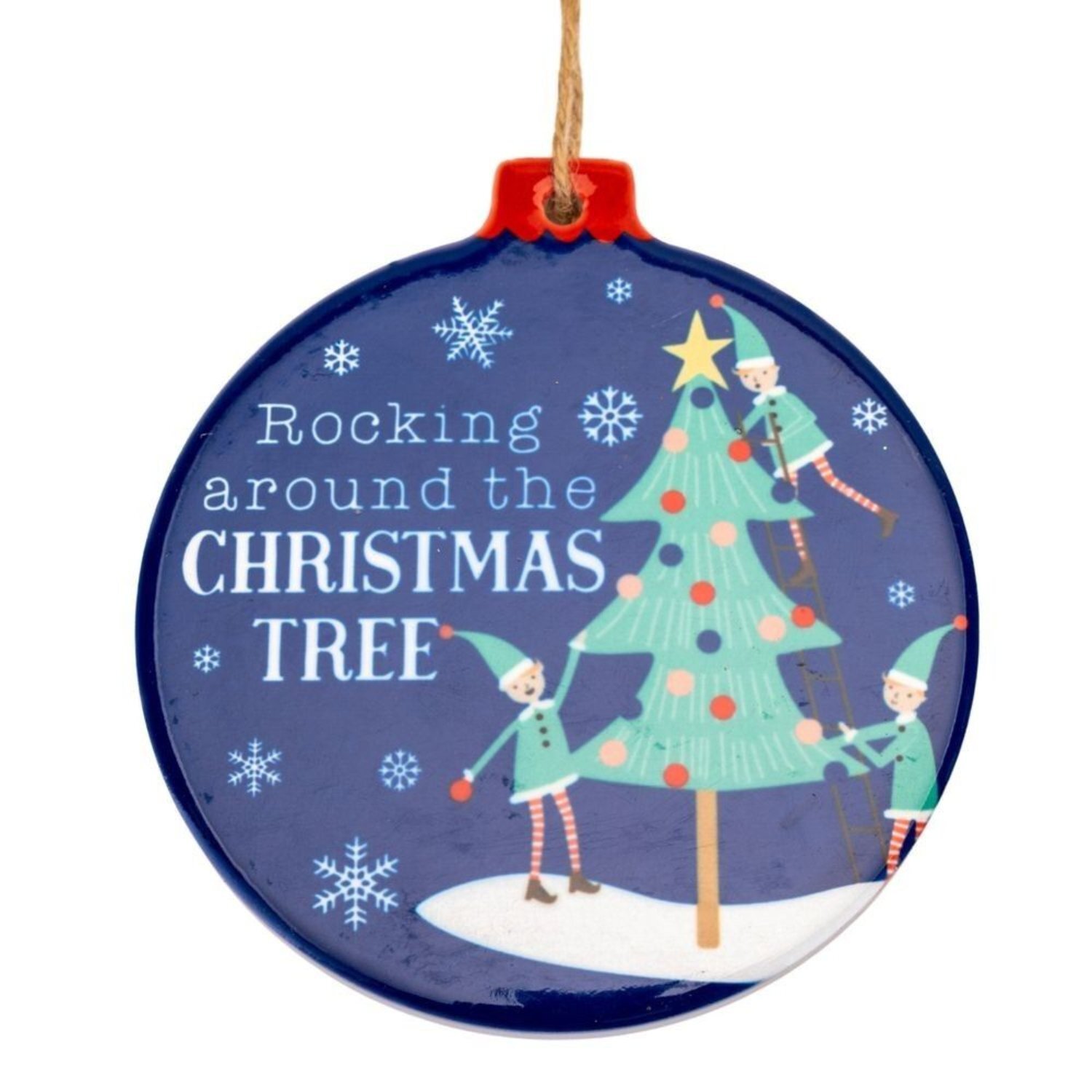 Kdmd Unisex Blue Rocking Around The Christmas Tree Ceramic 5 Pack In - Image 2