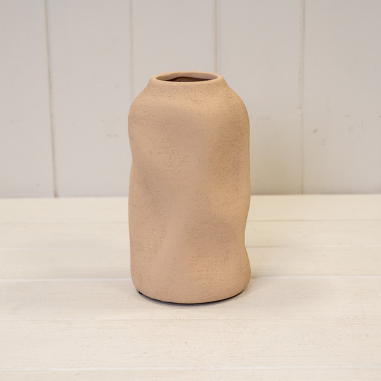 Kdmd Unisex Tan Medium Textured Sculptured Vase - Image 2