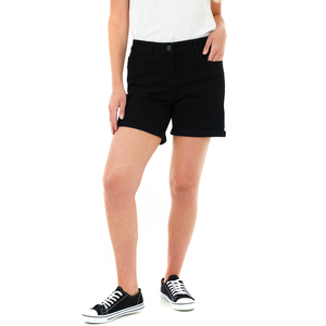 Skinny Boyfriend Turn-Up Shorts for Women  Stretchy Casual Style