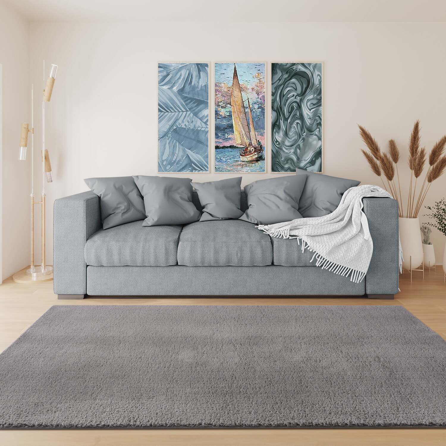 Ruglenza Stella Shaggy Rug - Anthracite / 170Cm