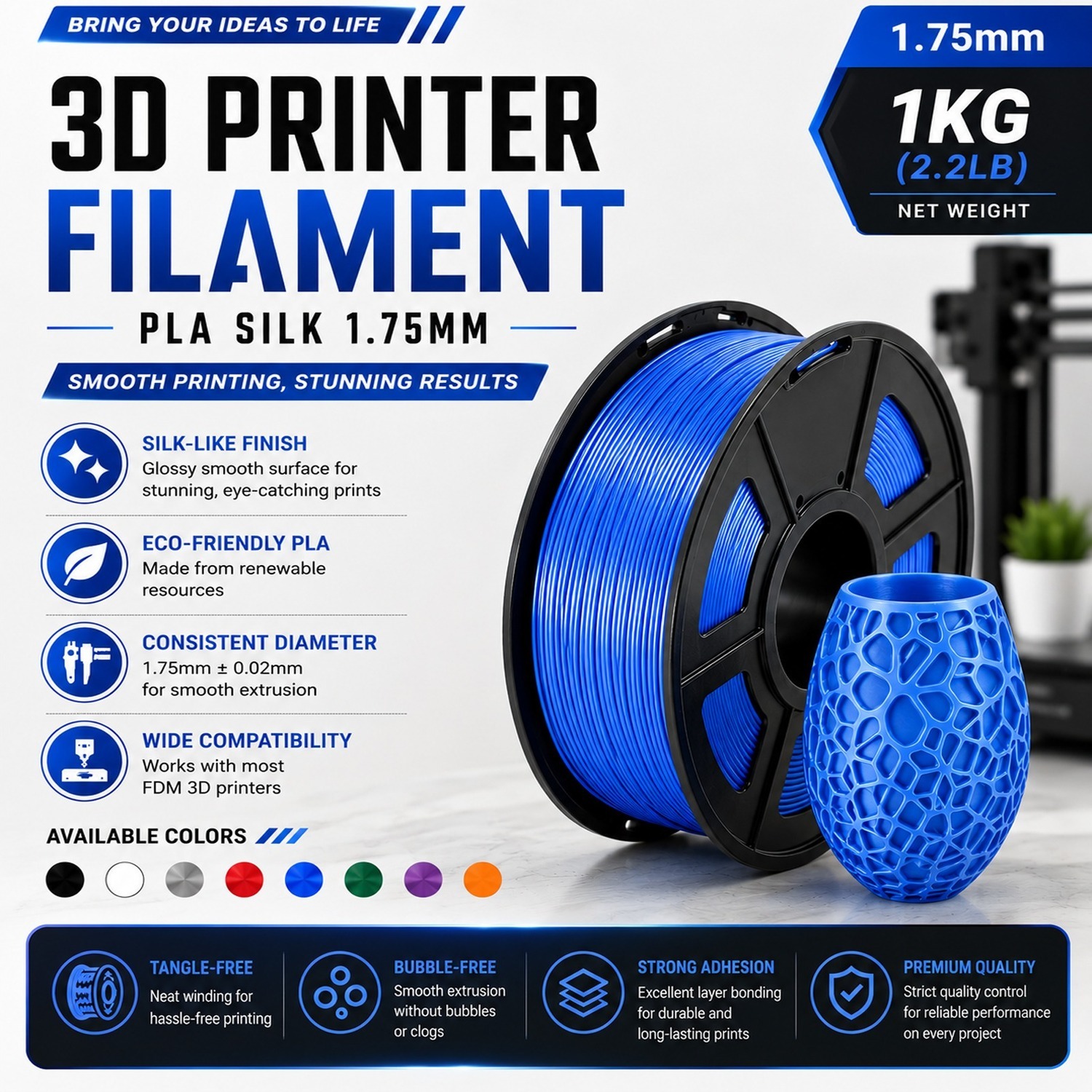 Atek Printer Filament - Blue