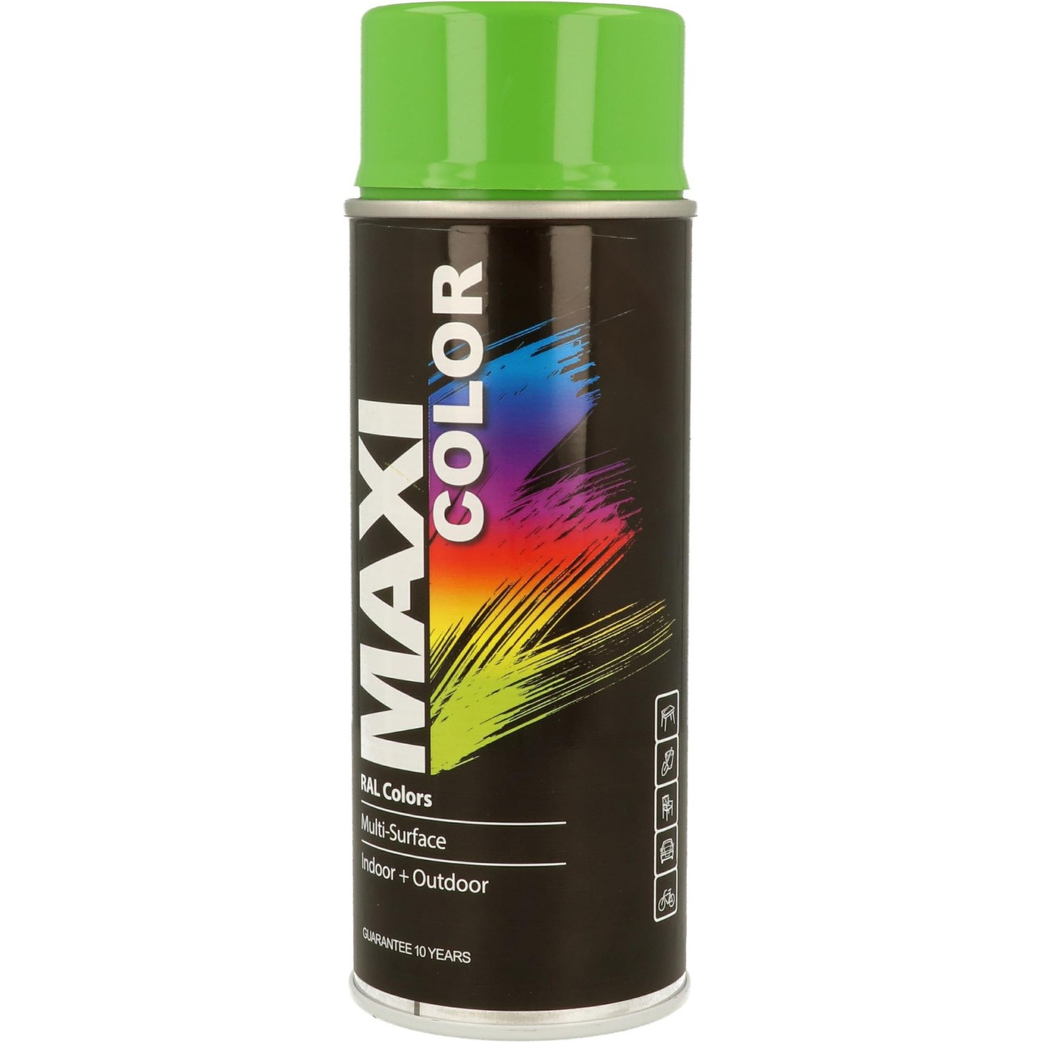 Maxicolor Spray Gloss Yellow Green Ral6018 400Ml - Mx6018 - Ideal For Indoor And Outdoor Use - Yellow Green - Image 3