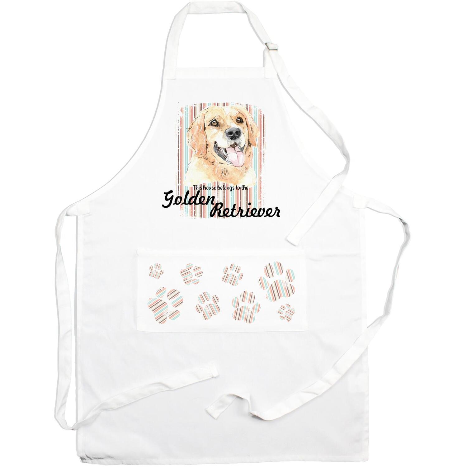 B&Q - Golden Retriever ApronNovelty Kitchen Gift For Dog Lovers - Image 2