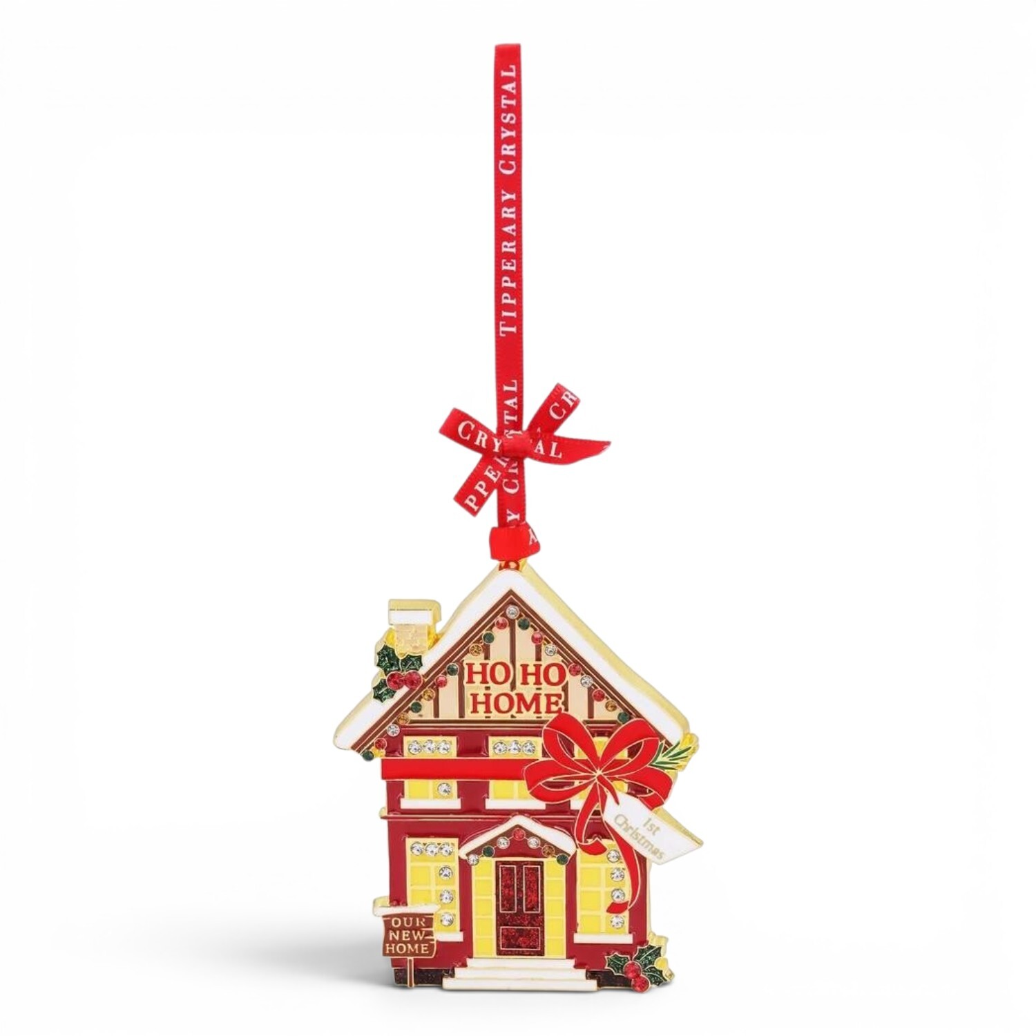 Tipperary Crystal Sparkling New Home Christmas Decoration – Festive Hanging Ornament with House Detail - Image 2