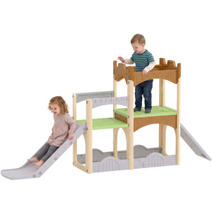 AIYAPLAY 5 in 1 Kids Indoor Playset with Climbing Wall for 3-6 Years