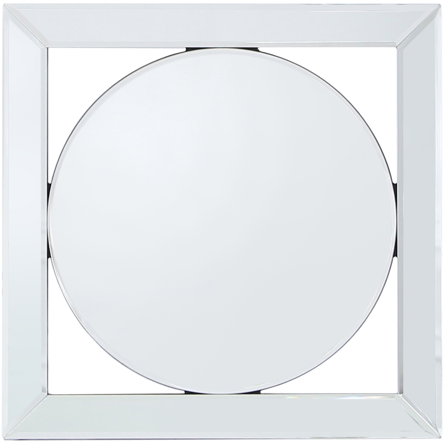 Vanity Living - Set of 6 Art Circle Deco Wall Mirror for Wall Decor - Silver thumbnail