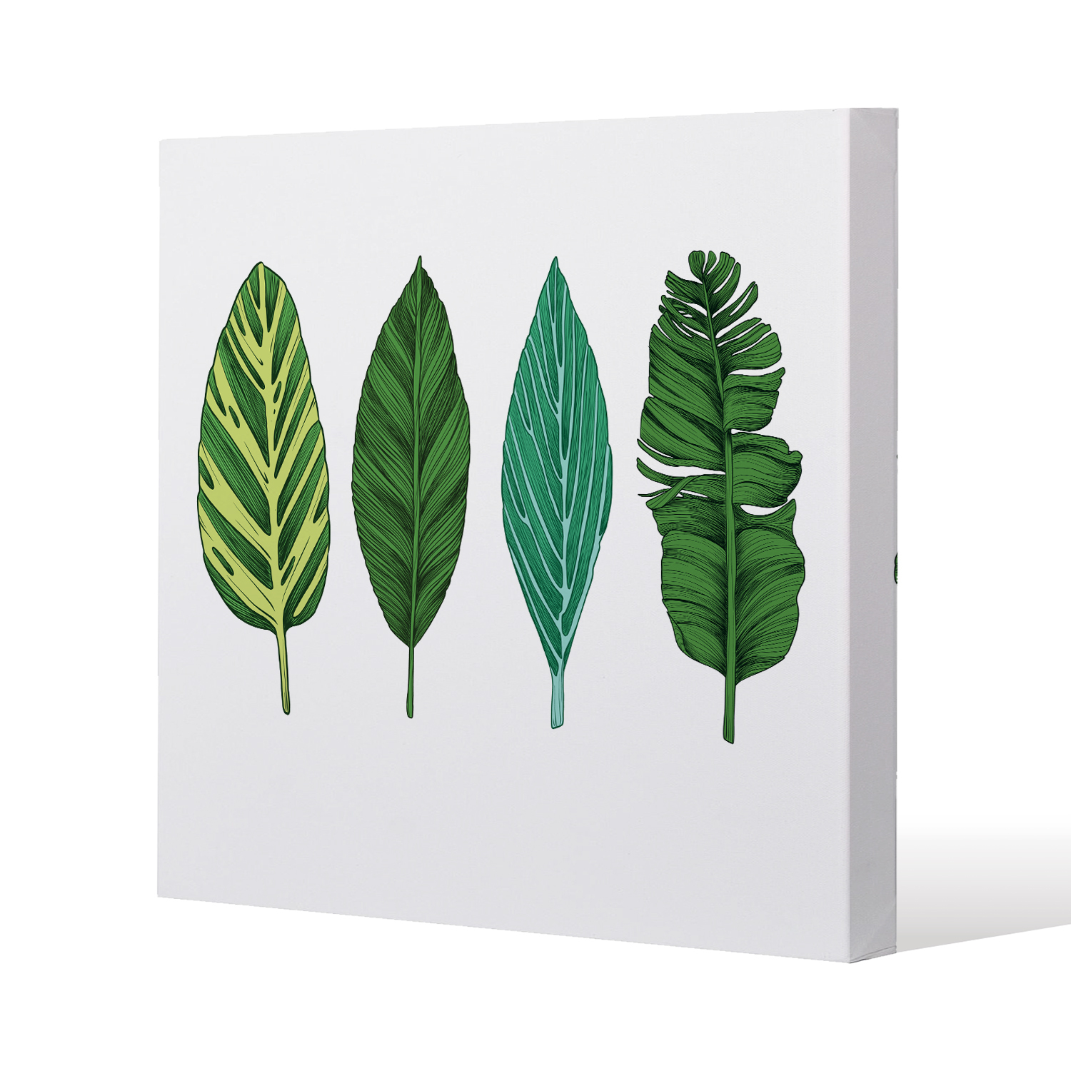 Four Leaves Canvas Print - Green / 114cm