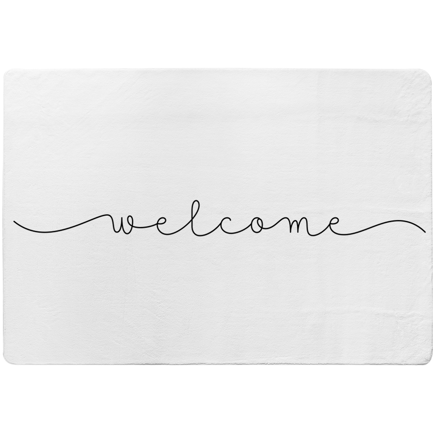 Text Welcome Designer Rug - White / 150cm thumbnail