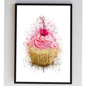Cupcake Splatter Print