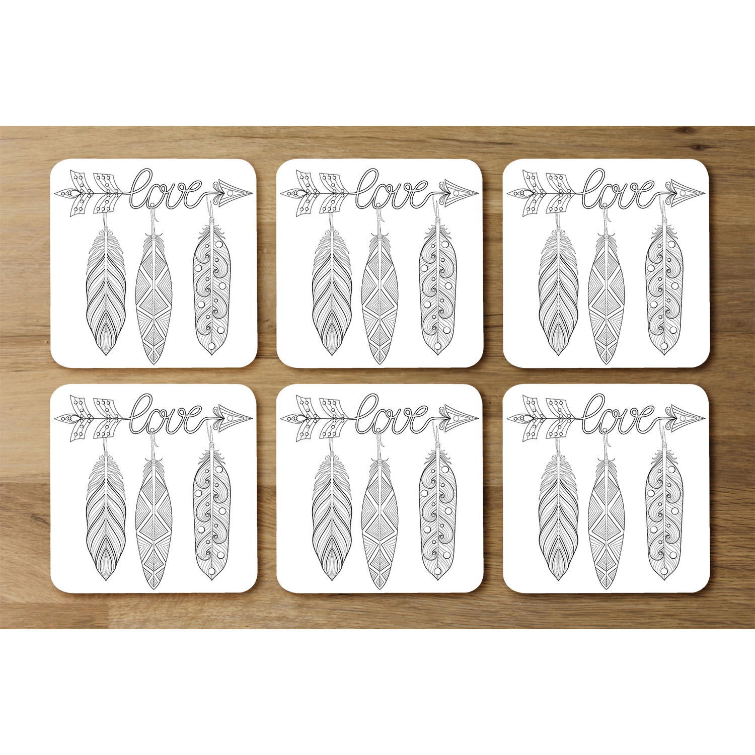Bohemian Arrow Coaster - Black