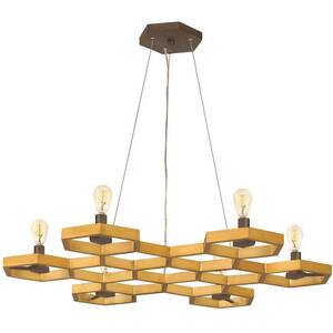Moxie 6 Light Ceiling Pendant Chandelier Gold, E14