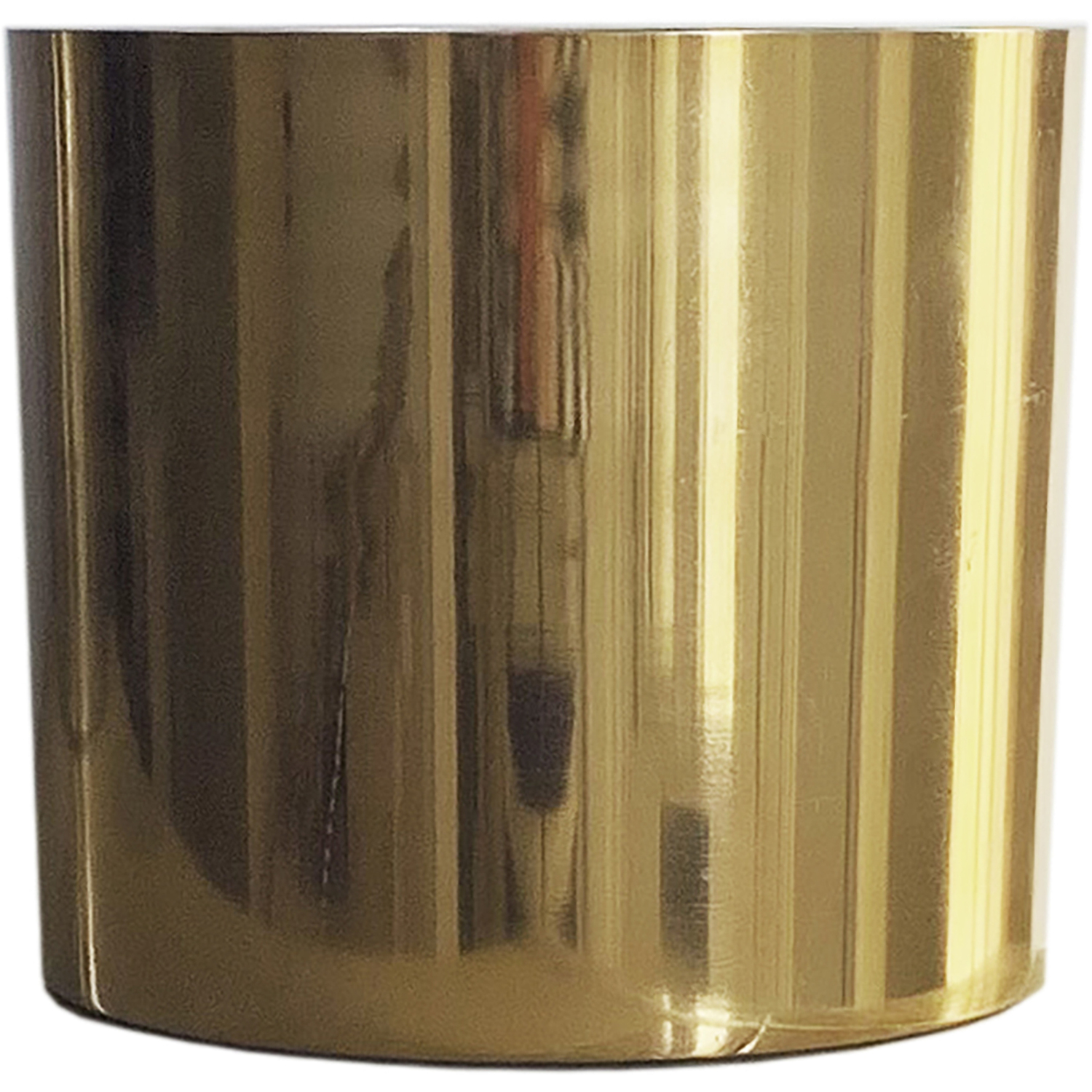 Leaf Metal Planter Plant Pot with Polished Gold Finish - Yellow
