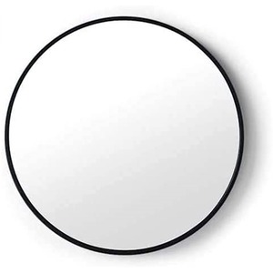 Black Round Aluminium Frame Wall Mounted Mirror