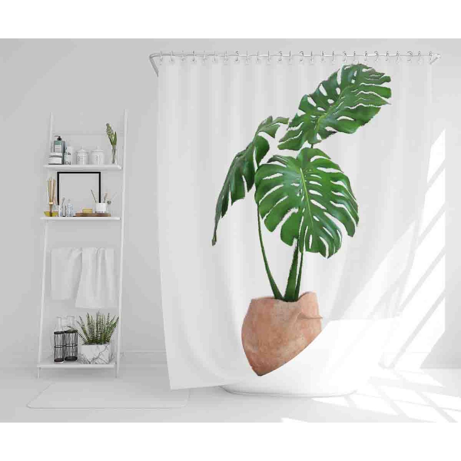 Monstera Shower Curtain