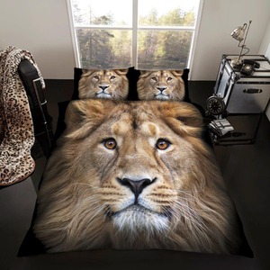 Luxury 3D Lion Duvet Cover and Pillowcase Set