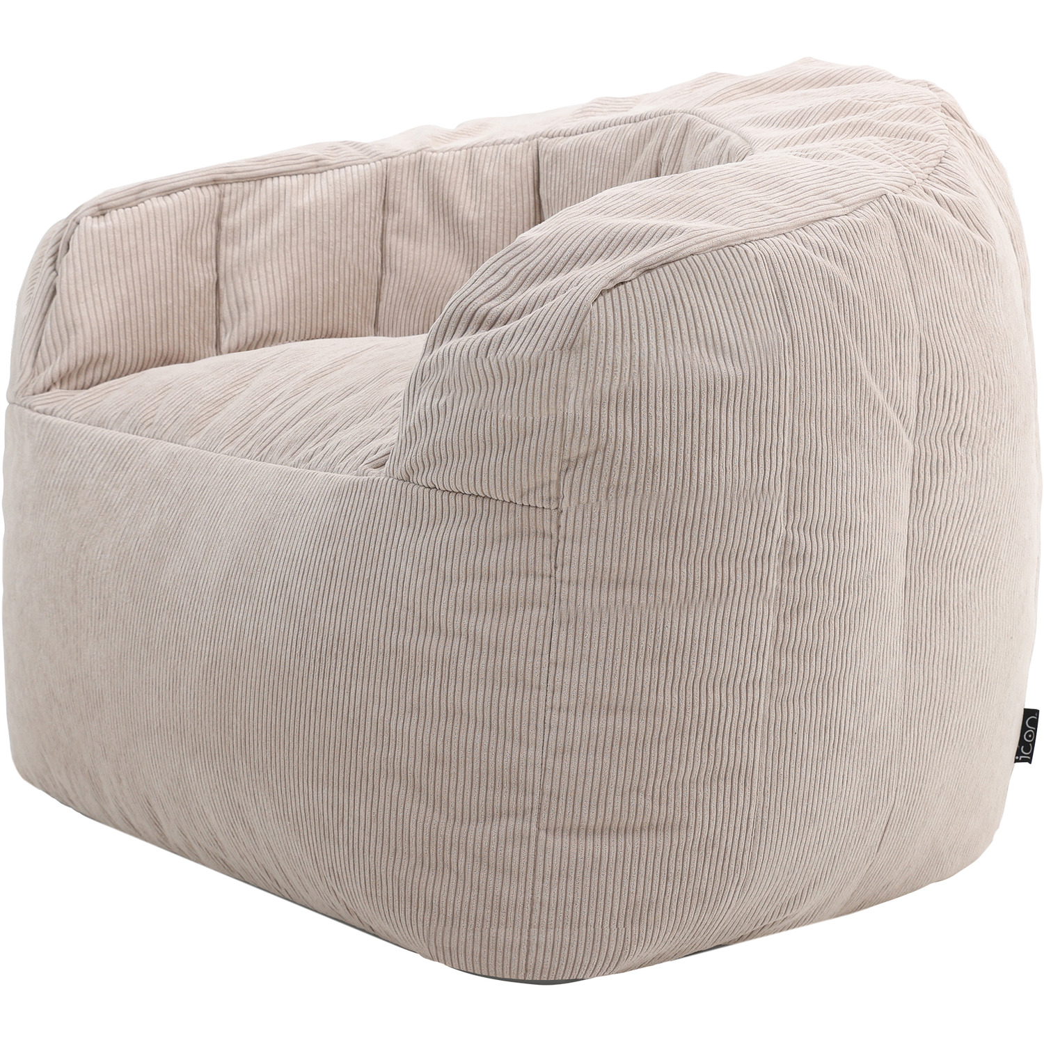 icon Clara Fine Cord Bean Bag Armchair - Beige thumbnail