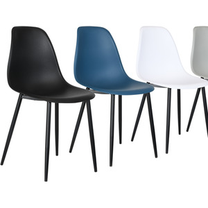 Aspen Set with Square White Table and 4 Curve Plastic Chairs