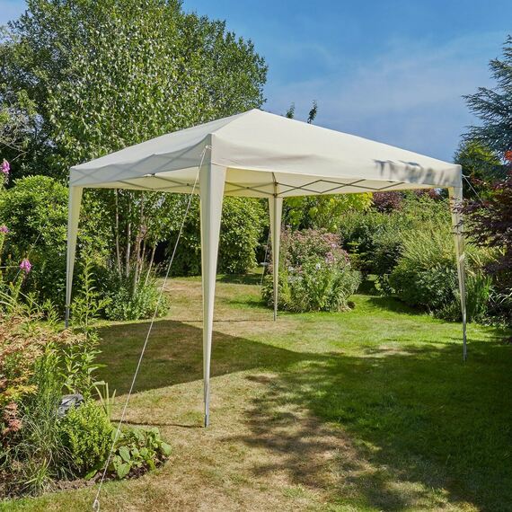 Home Source Easy Up 3m x 3m Outdoor Garden Gazebo with Carry Bag 
