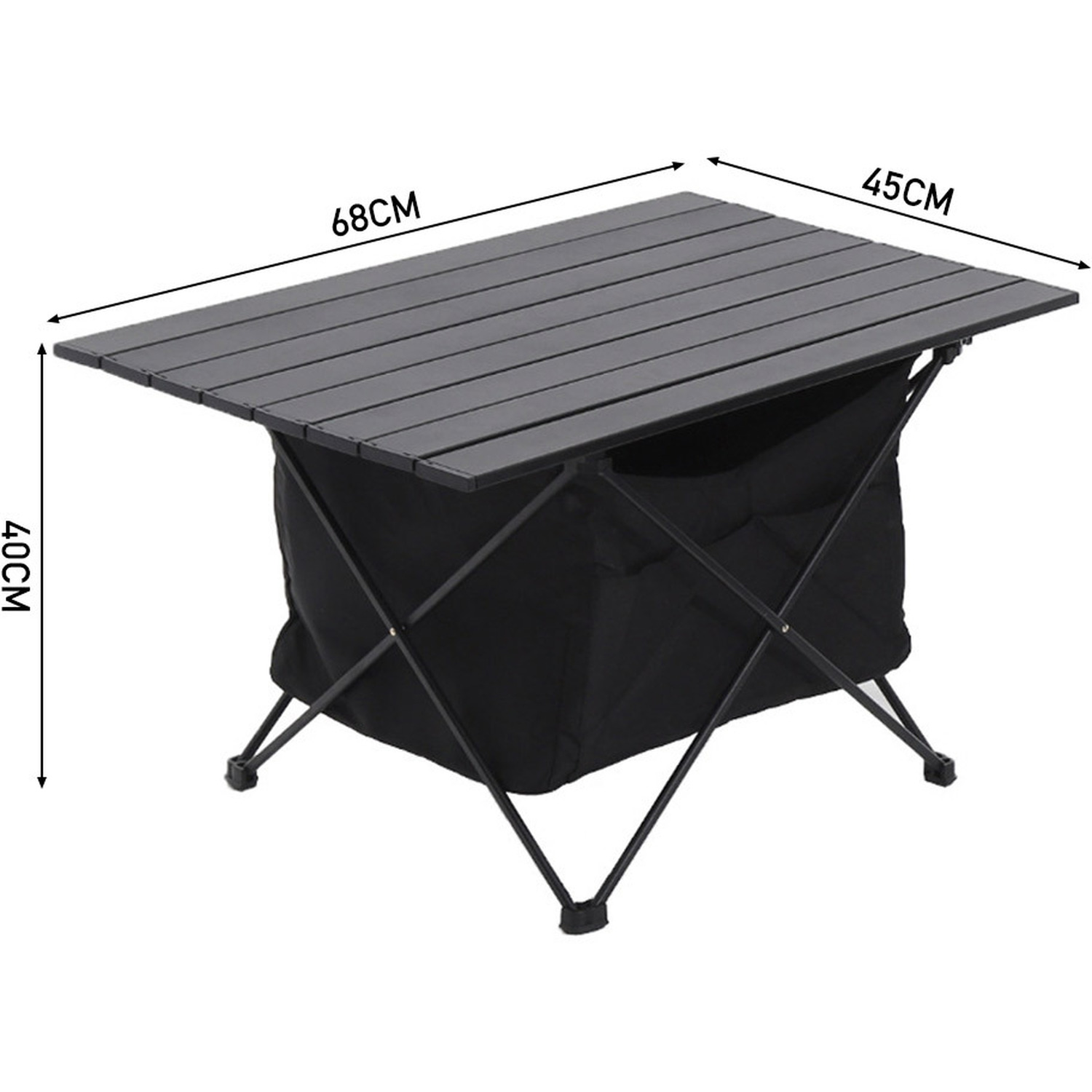ALPS Mountaineering Aluminum Camp Table - Roll-Top Design For Quick Setup & Compact Storage