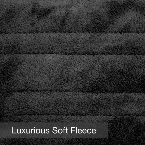 Deluxe Electric Throw Heated Double Over Blanket Soft Fleece