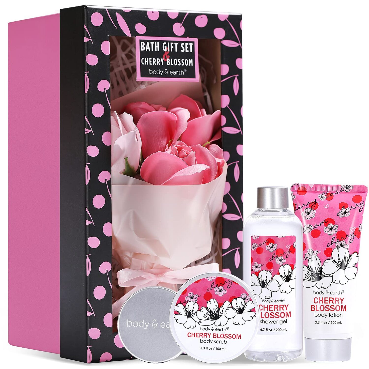 5Pcs Cherry Blossom Bath Spa Gift Set