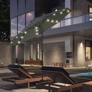 Grey Patio Tilt LED Parasol  shot 5272071