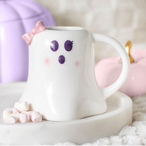 Miss Boo Ghost Shaped Mug With Bow