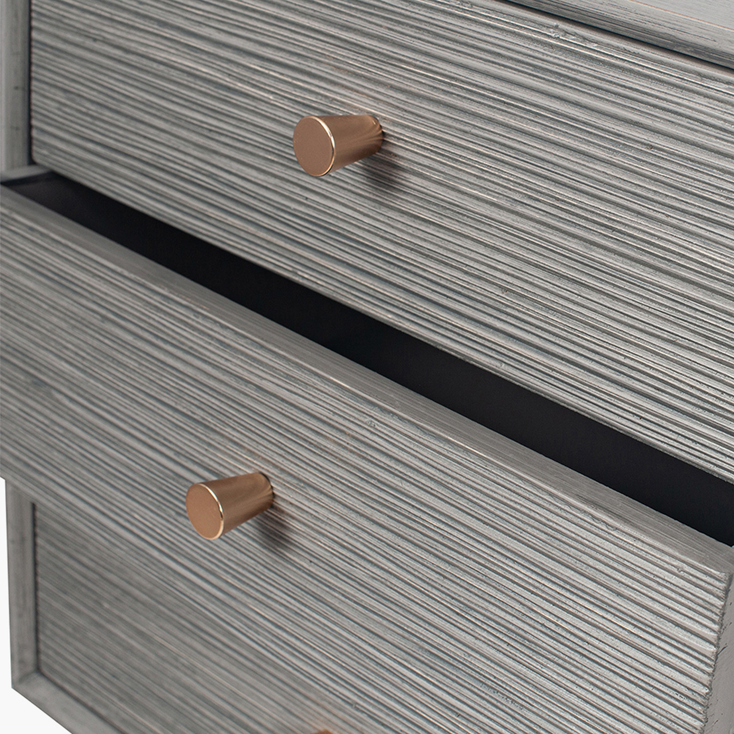 3 Drawer Bedside Table - Dark Grey