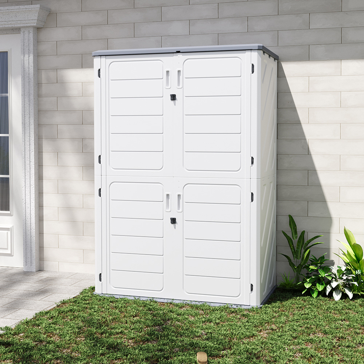 Spacious All-Weather Resin Storage Shed