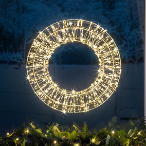 Christmas Metal Light Up Wreath