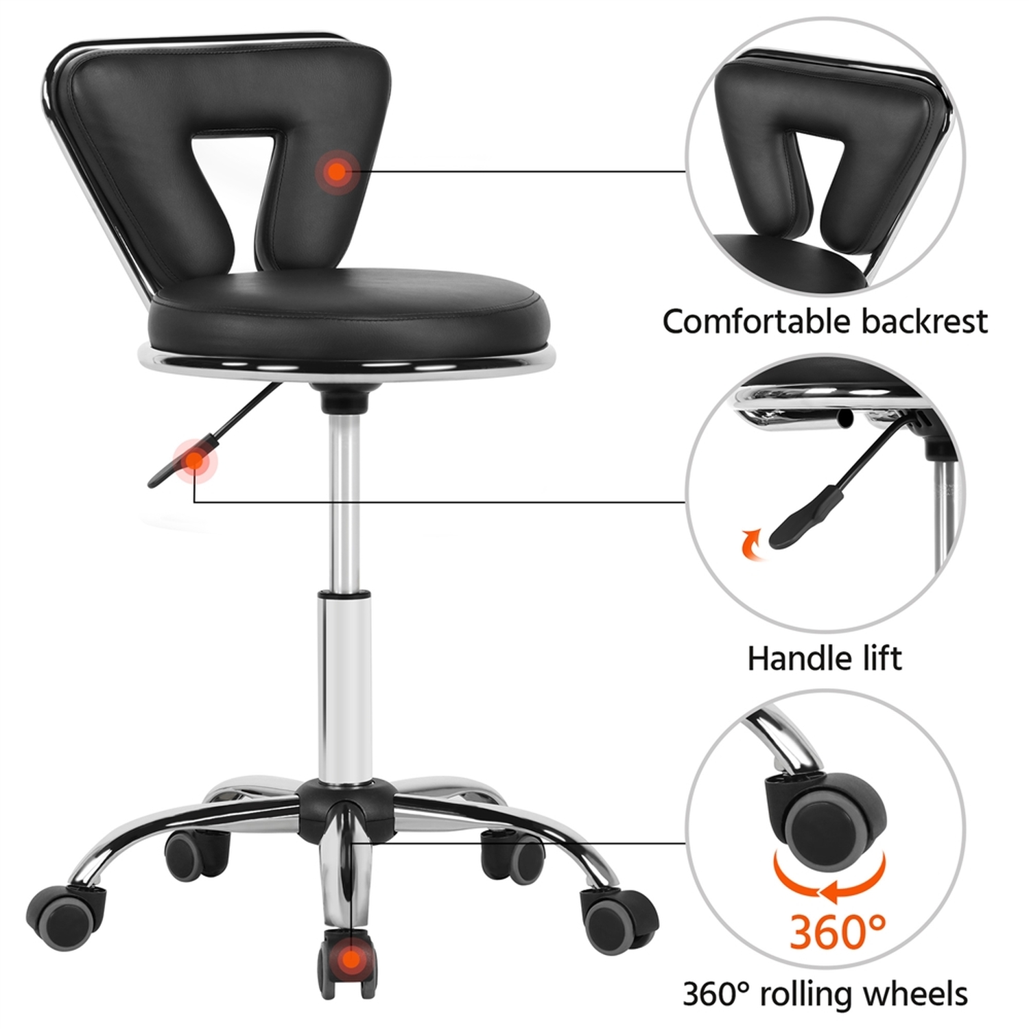Uk Rim Stool Height Adjustable Rolling Stool Adjustable Rolling Stool With Wheels ...