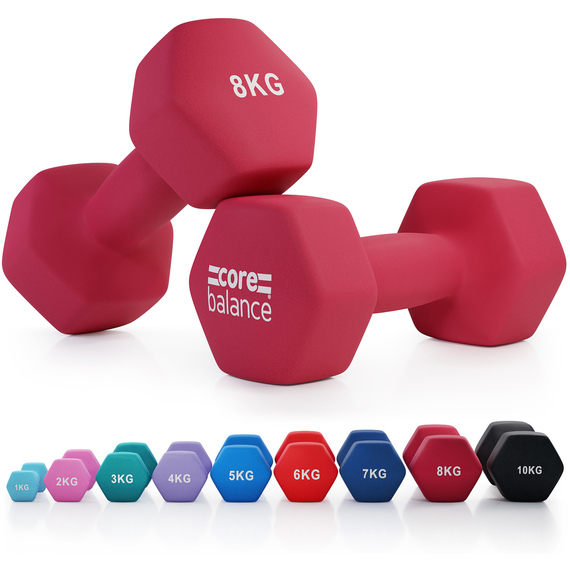 Core Balance Hex Neoprene Dumbbells Set of 2