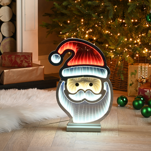 Santa Infinity Christmas Decoration with LEDs