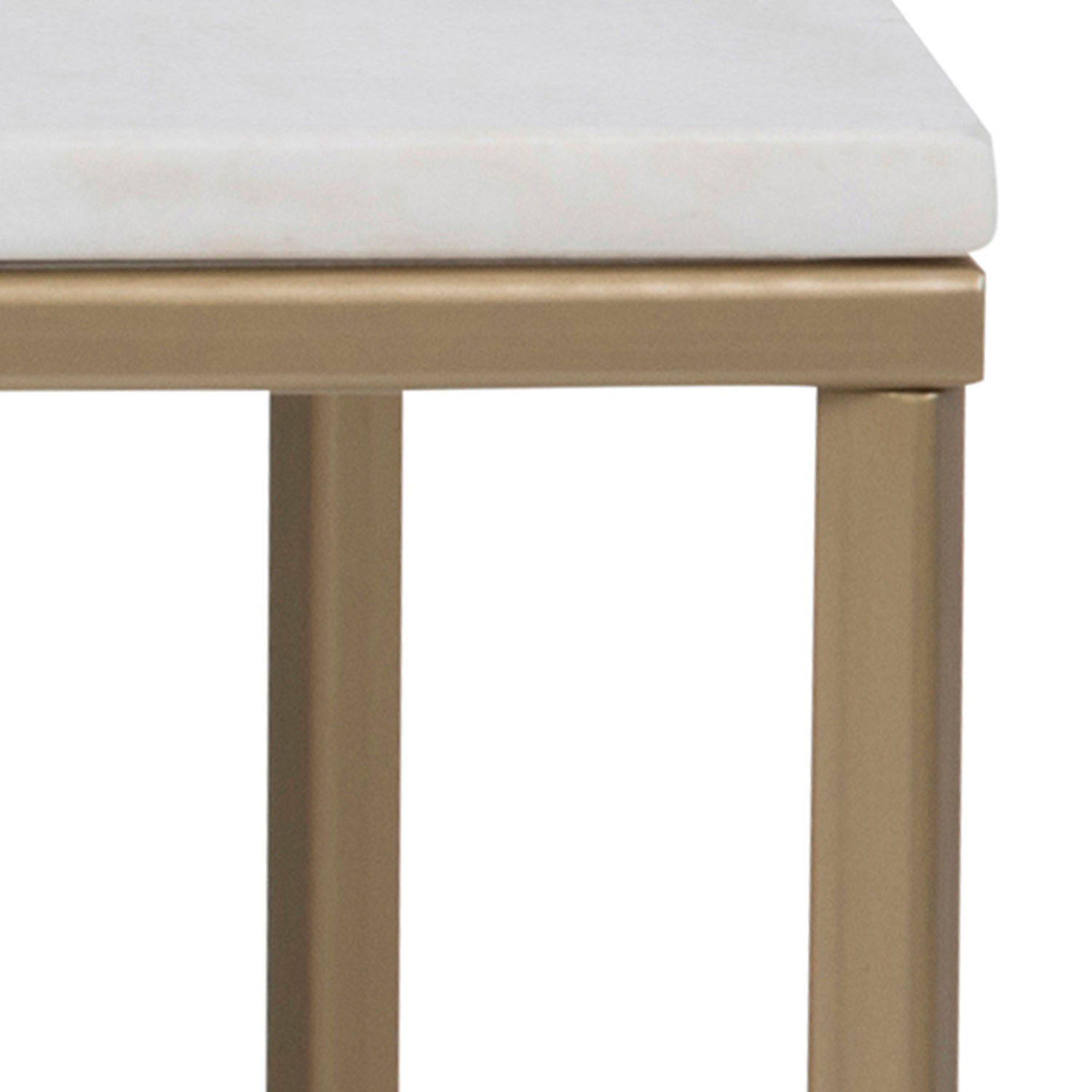 Alisma Marble Top Coffee Table - White