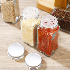 24-Piece Glass Spice Jars with Airtight Aluminum Lids