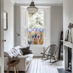 Quarto Art Deco Stained Glass Privacy Window Film