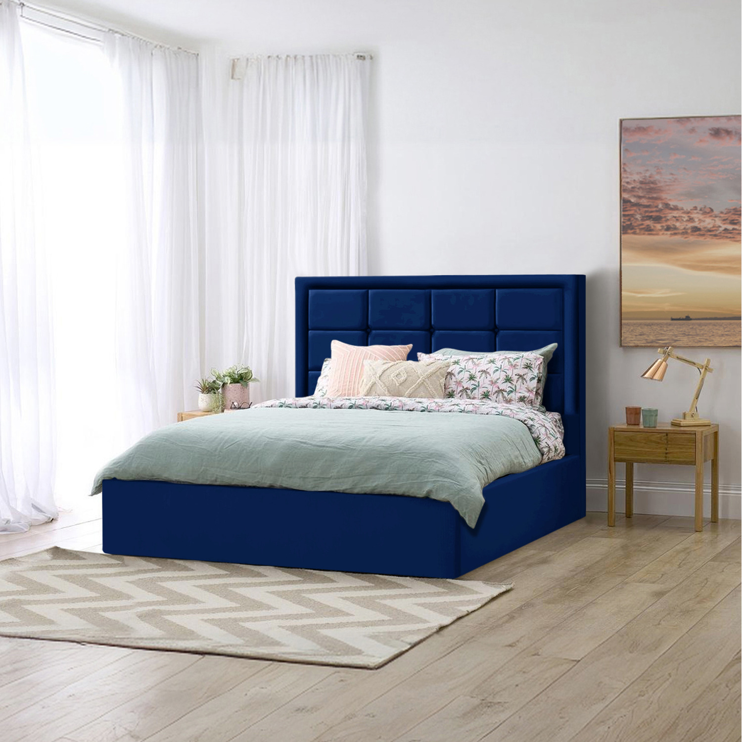 Arko Storage Bed - Blue Single