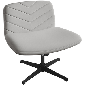 Light Grey Yaheetech Swivel Wide-Seat Makeup Chair Desk Chair for Home Office shot 7791938