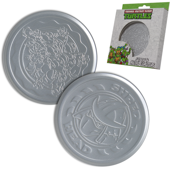 Teenage Mutant Ninja Turtles Set of 4 Embossed Metal Coasters