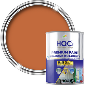 Terracotta / 1l HQC Shed and Fence Paint Weatherproof Paint for All Sheds and Fences shot 8357155