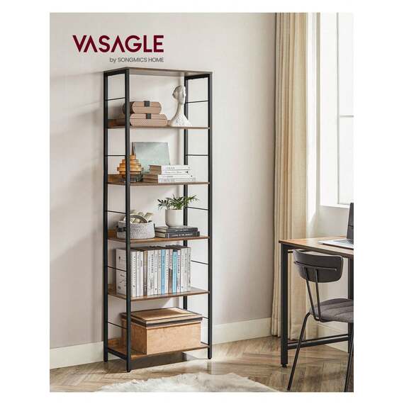 VASAGLE 6-Tier Bookcase, Book Shelf, Bookshelf, Shelving Unit