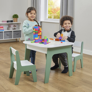 Kids 4-in-1 Play Table and Two Chairs Set